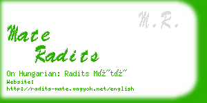 mate radits business card